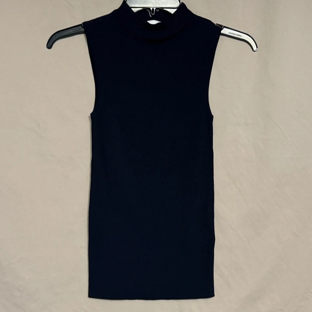 Boss Hugo Boss Ribbed Knit Top, Size XS, Color Navy Blue - Picture 4 of 10